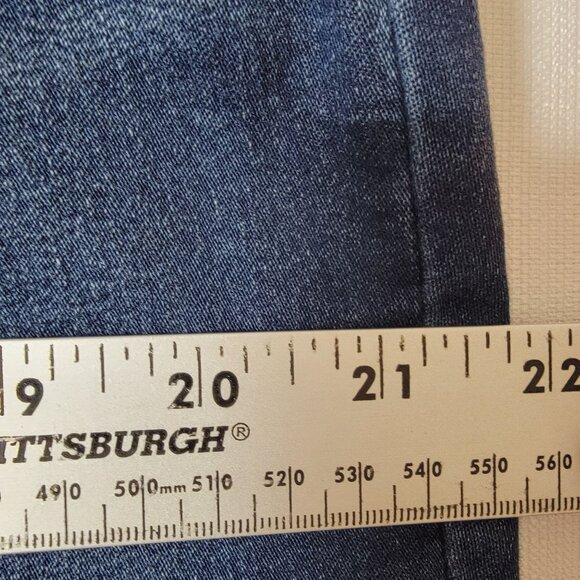 Decree Womens Jeans Size 17Junior Blue Denim Whiskered Skinny Low Rise - Picture 8 of 12